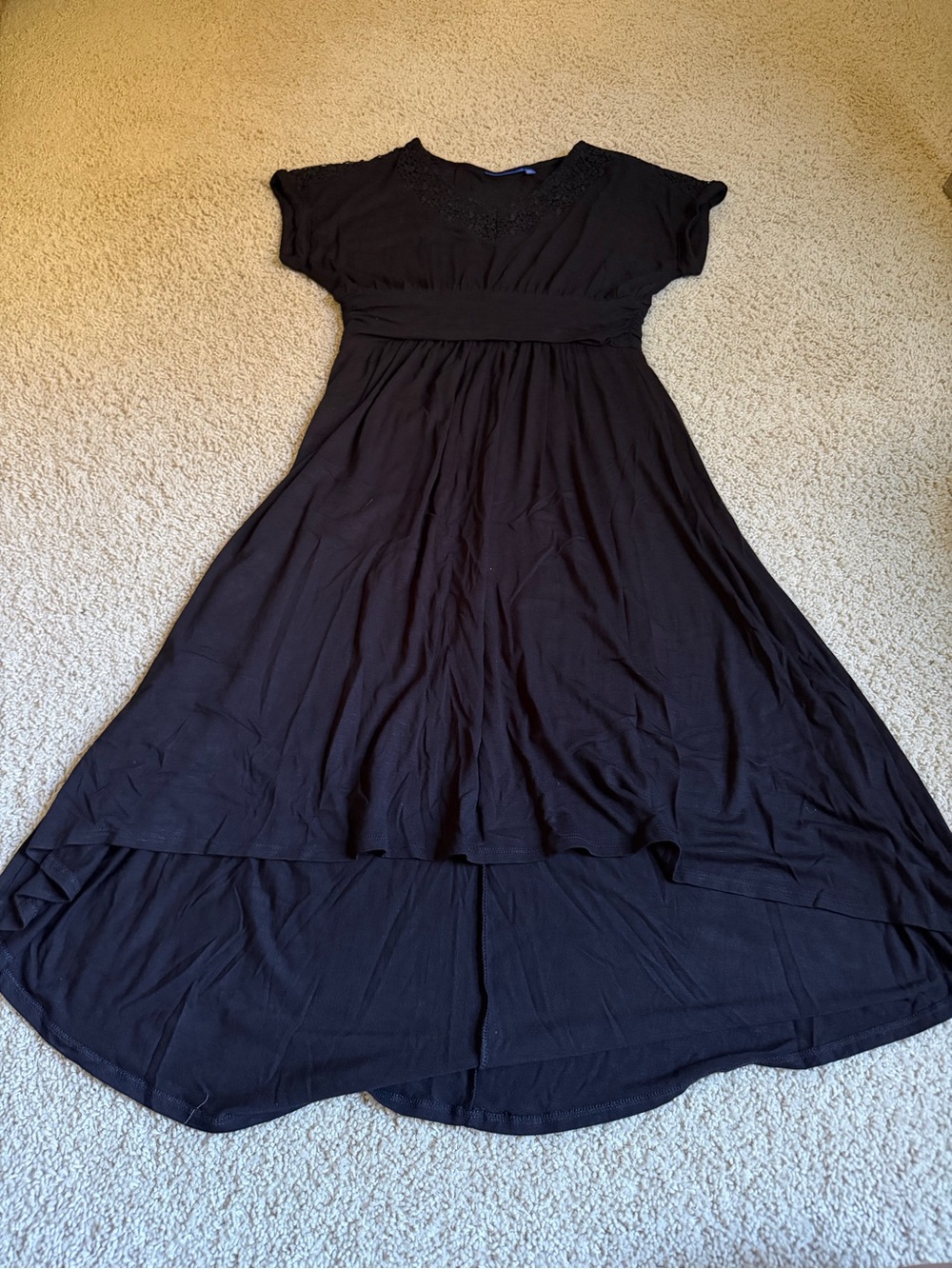 Apt. 9 Black High-Low Empire Waist Maxi Dress